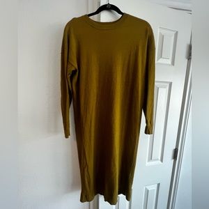 ASOS Green/Yellow Sweater Dress, Size 4